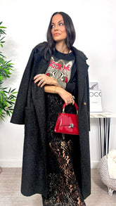 Bolso Acharolado Rojo Oscuro